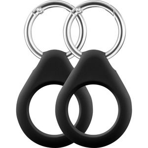 Insignia™ - NS-ATC1BKX2 Key Ring Case for Apple AirTag (2-Pack) - Black